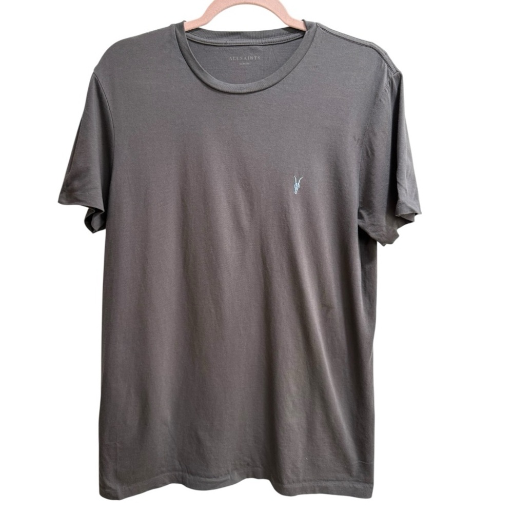ALL SAINTS Men’s Tshirt‎ Size Medium Cooper SS Crewneck, Grey